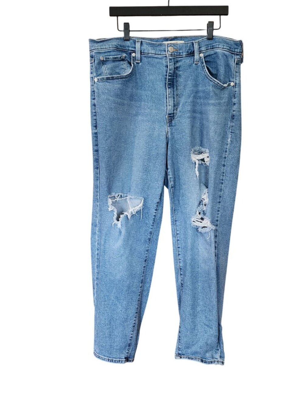 Levis High Waisted Mom Denim Jeans Distressed Womens Size 16W